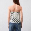 Women Polka Dot Satin Tube Bandeau Strapless Sleeveless Backless Tank Top Polka Dots Silk Peplum Y2k Tube Shirt Tops - Image 2