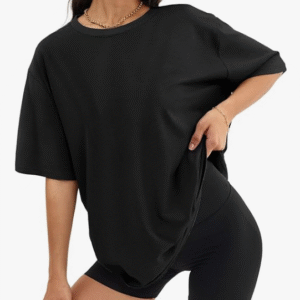 A comfortable and stylish oversized crewneck t-shirt for a relaxed, casual look.